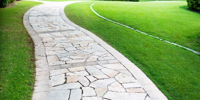 Flagstone walkway