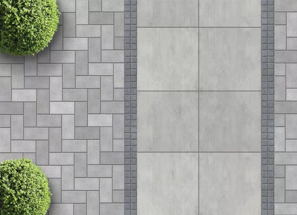 permeable paving from above