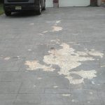 Road salt on driveway