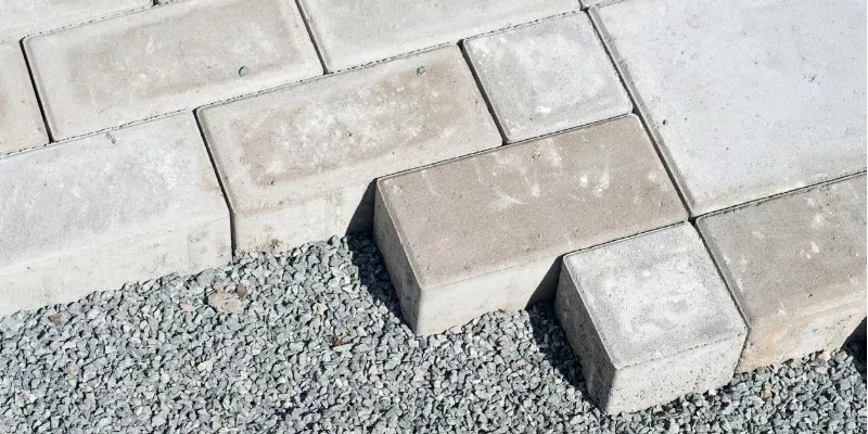 Close up of Interlocking Bricks